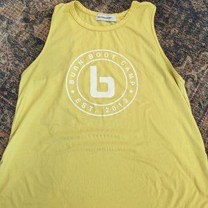 Burn Boot Camp Yellow Logo Tank | Size Large